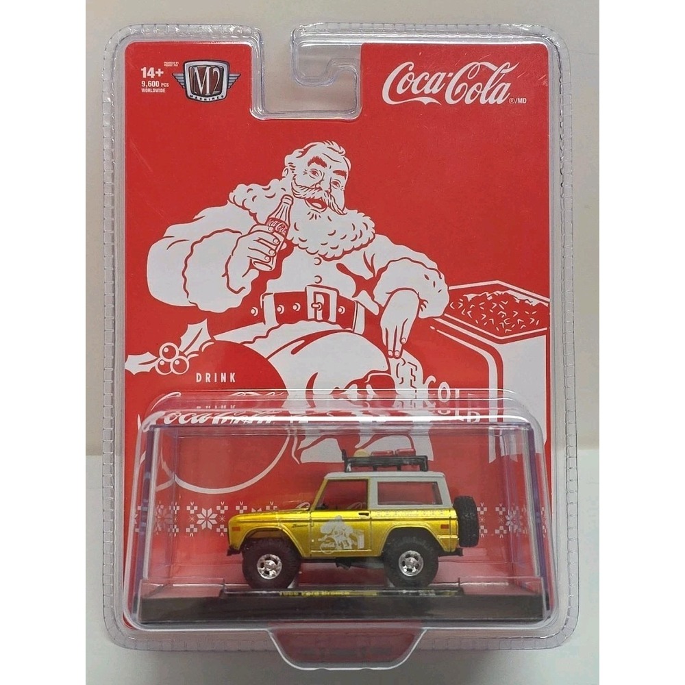 M2 Machines‎ Coca-Cola Santa 1966 Ford Bronco Christmas 2025 Gold Rare In Hand